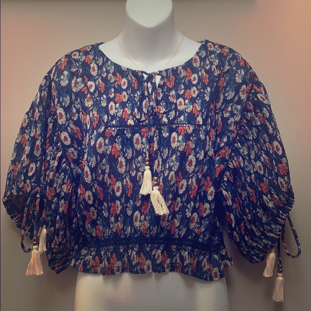 Floral boho top